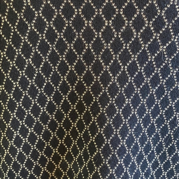 Lane Bryant Black & Beige Cardigan Sweater Diamond Pattern 100% Cotton Sz 14/16 - Picture 6 of 9